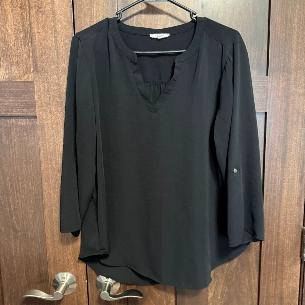 3/4 Sleeve Maurices L Black Dress Top